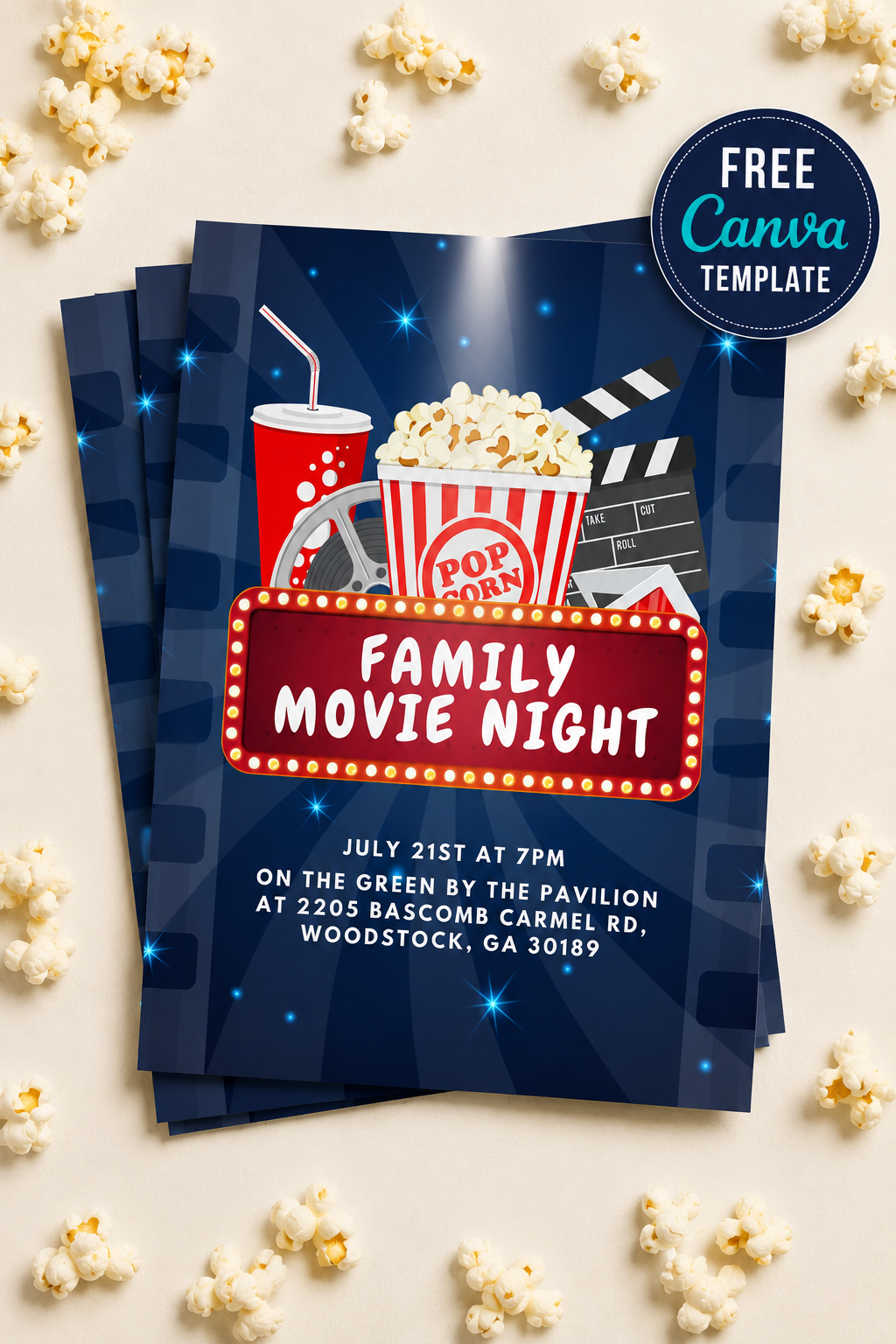 Family Movie Night flyer preview